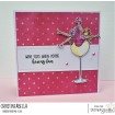 UPTOWN GIRL WILMA LOVES WINE RUBBER STAMP